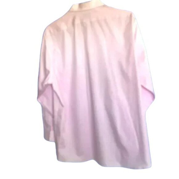 Van Heusen Flex Collar Men's Long Sleeve Pink/White Dress Shirt Size 17 34-35 - Picture 2 of 4
